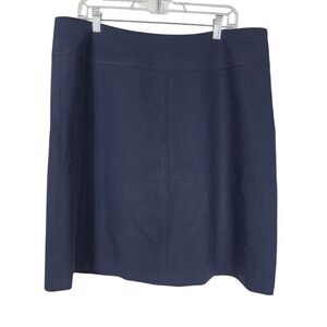 Tommy‎ Hilfiger Navy Blue Knee Length Skirt Size 16 Career Work Office